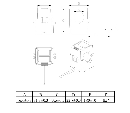 Clamp type current transformer CT313